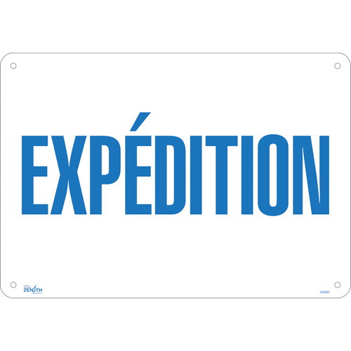"Exp&eacute;dition" Sign, 14" x 20", Aluminum, French Haskins Industrial Inc.