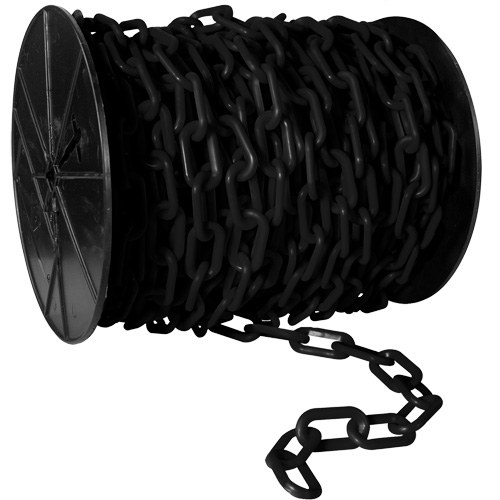 Heavy-Duty Plastic Safety Chain, White, 2" Link, 100' Length Haskins Industrial Inc.