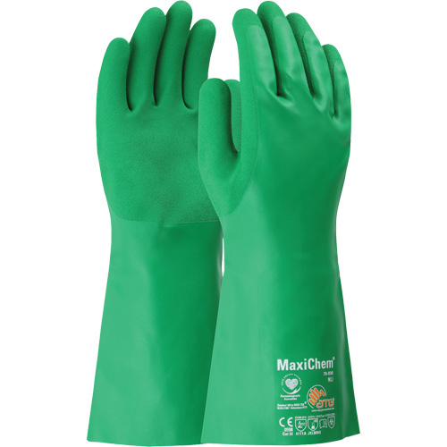 ATG MaxiChem&reg; Chemical-Resistant Gloves, Size Small, 14" L, Nitrile Haskins Industrial Inc.