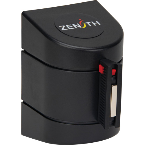 Magnetic Wall Mount Barrier with Magnetic Tape, Plastic, Magnetic Mount, 15', Black and Yellow Tape Haskins Industrial Inc.