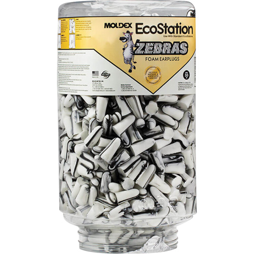 Recharge de bouchons d'oreilles Zebra pour distributeurs de bouchons d'oreilles EcoStation, Vrac - Contenant Haskins Industrial Inc.
