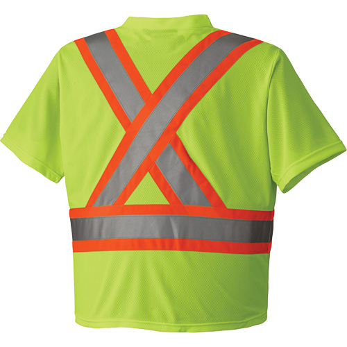 6989 Traffic Micro Mesh T-Shirt, X-Small, High Visibility Lime-Yellow Haskins Industrial Inc.