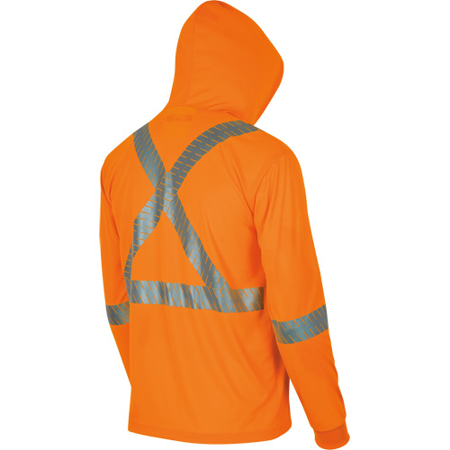 6964 Bird's-Eye Safety Hoodie, Small, High Visibility Orange Haskins Industrial Inc.