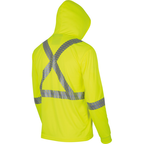 6965 Bird's-Eye Safety Hoodie, Small, High Visibility Lime-Yellow Haskins Industrial Inc.