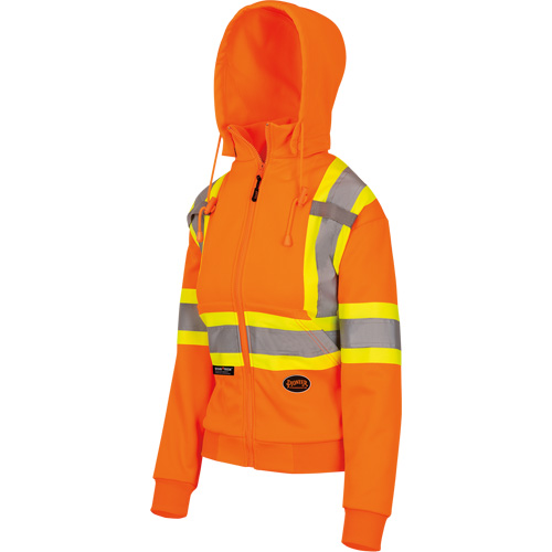 6924W Women's Fleece Hoodie with Zipper, Polyester, X-Small, High Visibility Orange Haskins Industrial Inc.