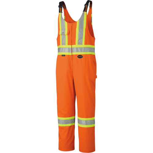6617ZT High-Visibility Safety Overalls with Leg Zippers, Poly-Cotton, 40 (Tall), High Visibility Orange Haskins Industrial Inc.