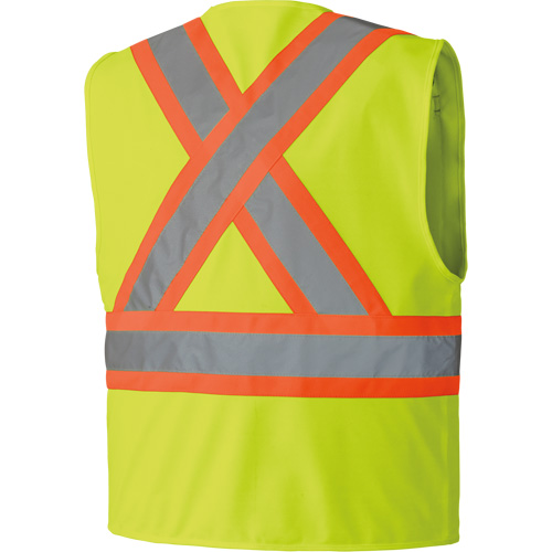 6689 High-Visibility Vest, High Visibility Lime-Yellow, 4X-Large, Polyester Haskins Industrial Inc.