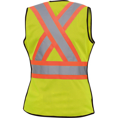 489 Women's High-Visibility Safety Tear-Away Vest, High Visibility Lime-Yellow, X-Small, Polyester Haskins Industrial Inc.