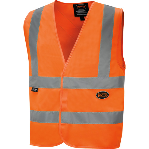 6885 High-Visibility Tricot Safety Vest, High Visibility Orange, Small, Polyester Haskins Industrial Inc.