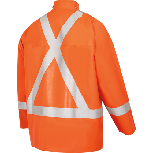5990J Super Heavy-Duty FR/Arc Resistant Safety Rain Jacket, Small, High Visibility Orange, 11 cal/cm² Haskins Industrial Inc.