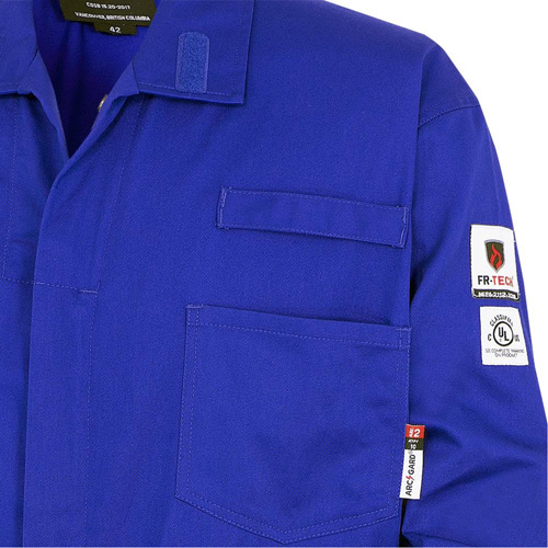 7779T FR-Tech&reg; 88/12 Arc Rated Flame Resistant Coveralls, Size 40 (Tall), Royal Blue, 10 cal/cm² Haskins Industrial Inc.
