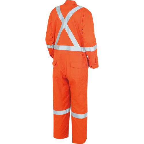 7708AT "The Rock" FR-Tech&reg; High Visibility FR/Arc Rated Coveralls, Size 40 (Tall), High Visibility Orange, 10 cal/cm² Haskins Industrial Inc.