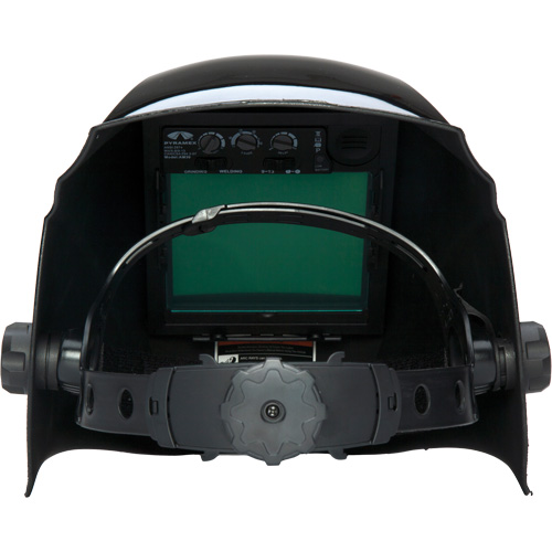 Leadhead&reg; Auto Darkening Welding Helmet, 3.8" L x 3.4" W View Area, 9 - 13 Shade Range, Black Haskins Industrial Inc.