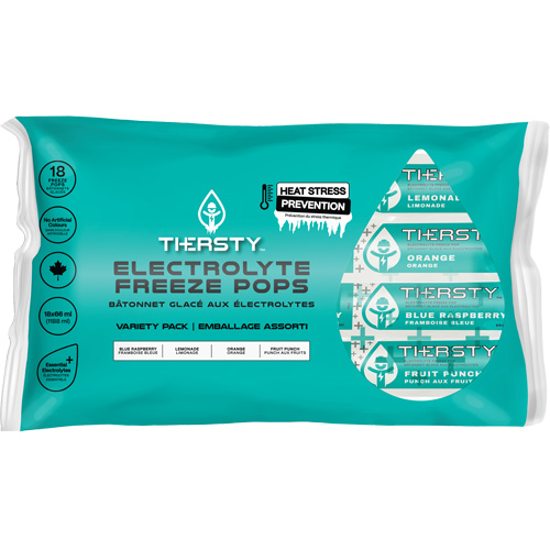 Hydration Drink Freeze Pops, Frozen, Mixed Flavours Haskins Industrial Inc.