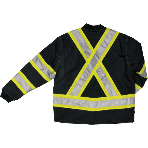 Manteau de s&eacute;curit&eacute; 4-en-1 en tissu ind&eacute;chirable, Polyester, Noir, Petit Haskins Industrial Inc.