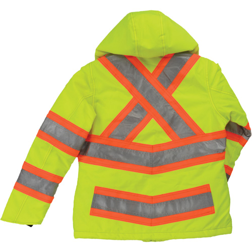 Womens Insulated Flex Safety Jacket, Polyester, High Visibility Lime-Yellow, Medium Haskins Industrial Inc.