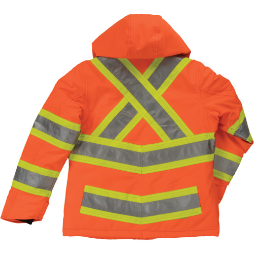 Womens Insulated Flex Safety Jacket, Polyester, High Visibility Orange, Large Haskins Industrial Inc.