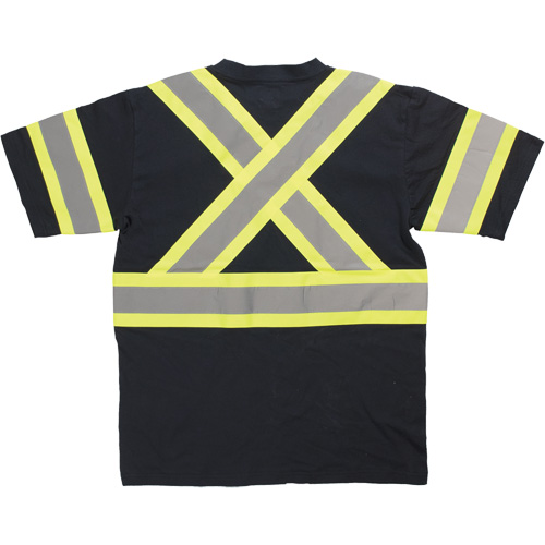 Chemise de s&eacute;curit&eacute; &agrave; manches courtes, Coton, T-petit, Noir Haskins Industrial Inc.