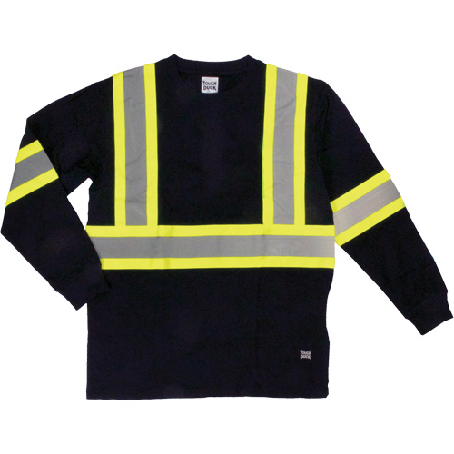 Long Sleeve Safety T-Shirt, Cotton, X-Small, Black Haskins Industrial Inc.