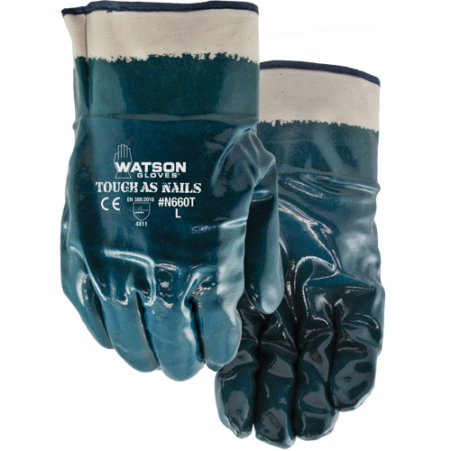 Tough-As-Nails Chemical-Resistant Gloves, Size X-Large, Cotton/Nitrile Haskins Industrial Inc.