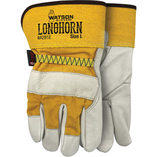 Gants Longhorn, Grand, Paume en Cuir fleur de vache Haskins Industrial Inc.