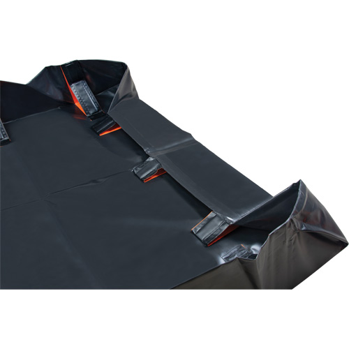 Berme d&eacute;ployable &agrave; mur IBX, Capacit&eacute; 1077 gal. US, 12' la x 12' lo x 12" h, Support &agrave; encliqueter Haskins Industrial Inc.