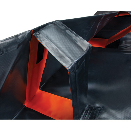 Berme d&eacute;ployable &agrave; mur IBX, Capacit&eacute; 1077 gal. US, 12' la x 12' lo x 12" h, Support &agrave; encliqueter Haskins Industrial Inc.