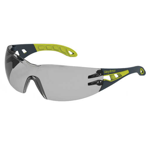Lunettes de s&eacute;curit&eacute; enveloppantes sans monture MX200, Lentille Gris 23%, Antibu&eacute;e/Anti-&eacute;gratignures, ANSI Z87+/R&eacute;pond ou surpasse la norme CSA Z94.3 Haskins Industrial Inc.