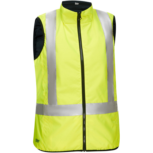 Veste bouffante, enveloppante et r&eacute;versible avec X au dos Bisley pour femmes, Jaune lime haute visibilit&eacute;, 3T-Grand, Polyester Haskins Industrial Inc.