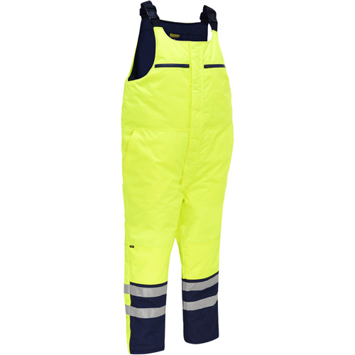 Bisley&reg; Extreme Cold Bib Overall, Polyester, Small, High Visibility Lime-Yellow Haskins Industrial Inc.