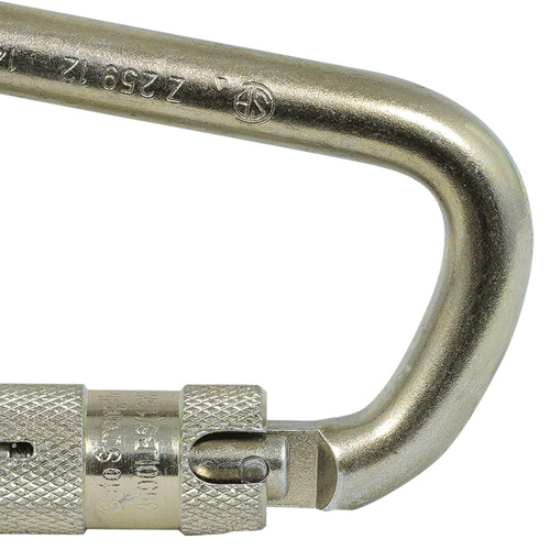 CP-03015-1 Zinc Plated Carabiner with 1" Gate Opening, Steel Haskins Industrial Inc.