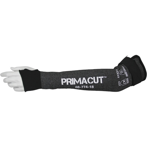 Manchette r&eacute;sistante &agrave; la coupe PrimaCut 68-774, PEHP, 18", ASTM ANSI niveau A7/EN 388 niveau F, Gris Haskins Industrial Inc.