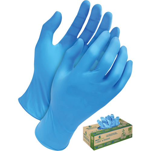 Gants jetables en tri polym&egrave;re, Petit, Poly&eacute;thyl&egrave;ne, 5 mils, Sans poudre, Bleu Haskins Industrial Inc.