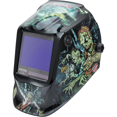 VIKING 3350 Zombie Welding Helmet, 3.74" L x 3.34" W View Area, 5 - 13 Shade Range Haskins Industrial Inc.