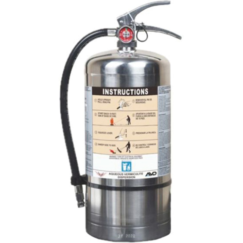 Extincteur pour la protection contre l'incendie de pile Lithium-ion, AVD, Capacit&eacute; 6 L Haskins Industrial Inc.