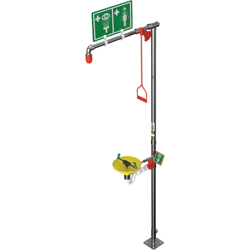 Combination Shower with Open ABS Bowl & Top Inlet, Pedestal Haskins Industrial Inc.