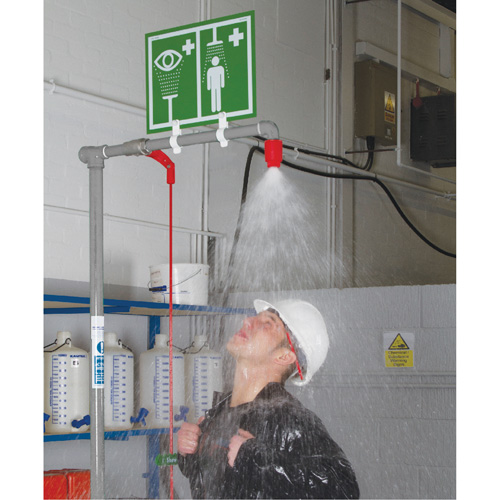 Combination Shower with Closed ABS Bowl & Top Inlet, Pedestal Haskins Industrial Inc.