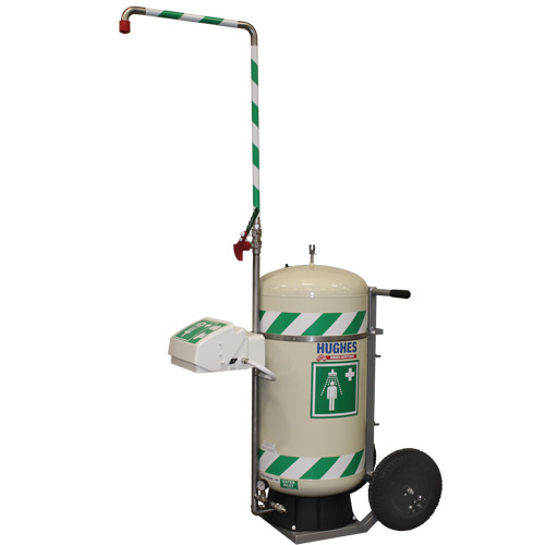 Mobile Self-Contained Emergency Safety Shower with Eye & Face Wash, 30 gal. Capacity, Meets None Haskins Industrial Inc.