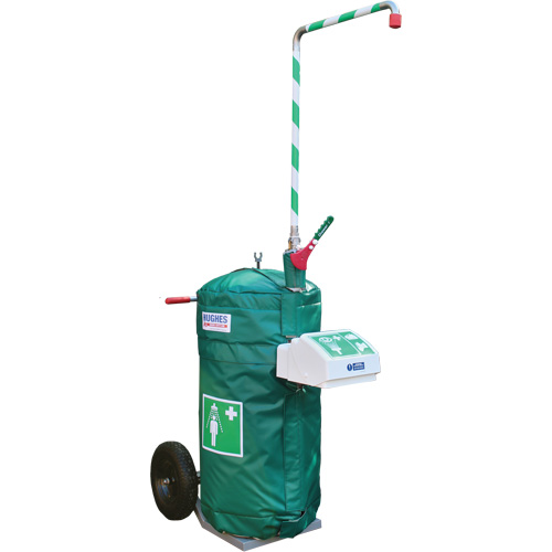 Insulated Mobile Self-Contained Emergency Safety Shower with Eye and Face Wash, 30 gal. Capacity, Meets None Haskins Industrial Inc.