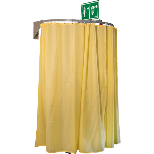 Wall Mounted Safety Shower Modesty Curtain Haskins Industrial Inc.