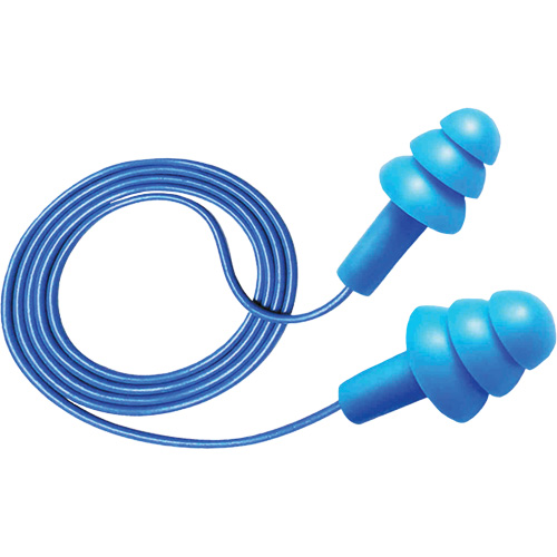 Hush 50-25 Reusable Metal Detectable Earplugs, Corded, One-Size, Bulk - Box, 25 NRR dB Haskins Industrial Inc.