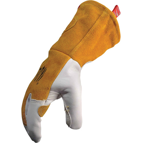 Caiman&reg; Premium TIG/MIG Welder's Gloves with FR Insulated Split Cowhide Back, Grain Goatskin, Size Large Haskins Industrial Inc.