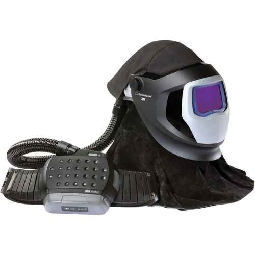 Ensemble de mise &agrave; niveau du syst&egrave;me de respirateur &agrave; &eacute;puration d'air propuls&eacute; Adflo avec casque Versaflo de la s&eacute;rie M et &eacute;cran de soudage Speedglas, Masque de soudage, Pile Lithium-ion Haskins Industrial Inc.