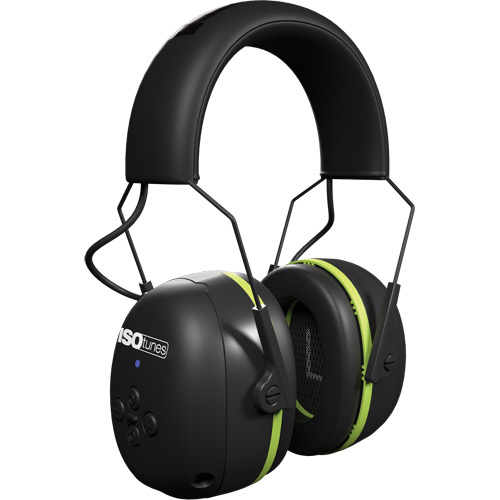 Black & Green Air Defender Bluetooth Earmuffs, Headband Style, 24 dB Haskins Industrial Inc.