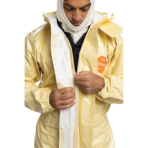 Tychem&reg; 6000 SFR Coverall, Size Small, Khaki Haskins Industrial Inc.