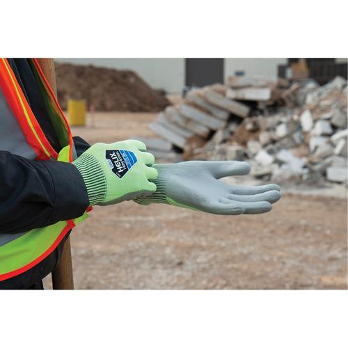 Helix&reg; 2057 Abrasion- & Cut-Resistant Gloves, Size 6/X-Small, 13 Gauge, Polyurethane Coated, HPPE Shell, ASTM ANSI Level A4/EN 388 Level C Haskins Industrial Inc.
