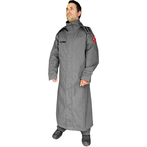 Manteau ignifuge de 52' avec capuchon fixe CoreMAX, T-Grand, Gris Haskins Industrial Inc.