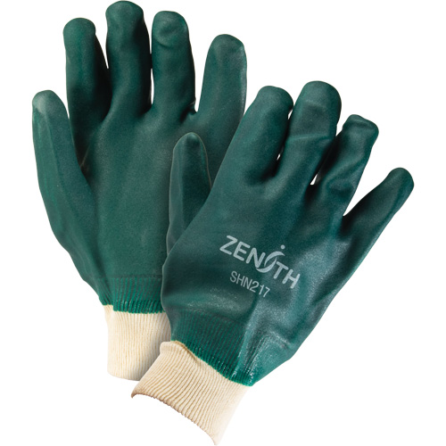 Gants verts &agrave; double enduit, 10" lo, PVC, Doublure en Jersey de coton, 70 mils Haskins Industrial Inc.