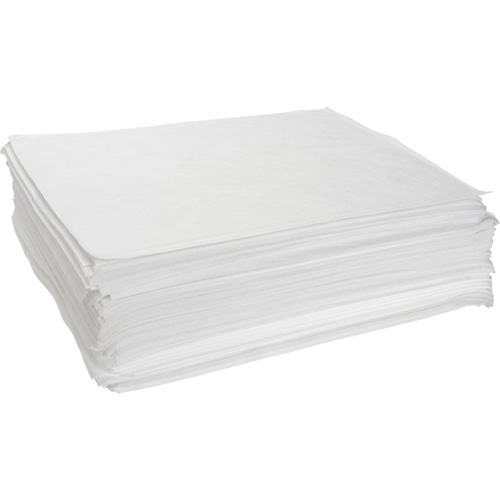 Meltblown Sorbent Pads, Oil Only, 15" x 19", 10 gal. Absorbancy Haskins Industrial Inc.