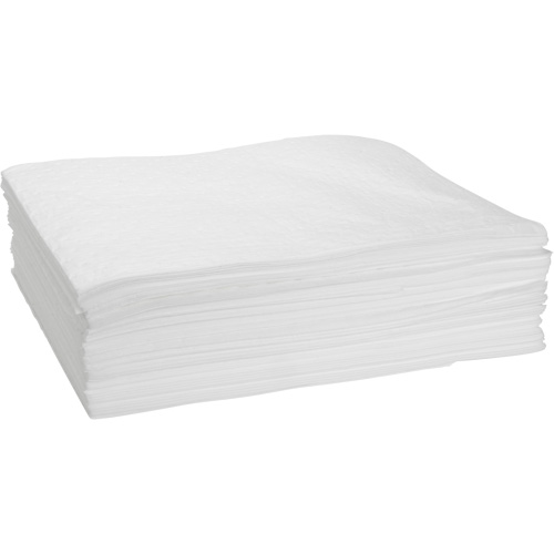 Bonded Sorbent Pads, Oil Only, 15" x 19", 14 gal. Absorbancy Haskins Industrial Inc.